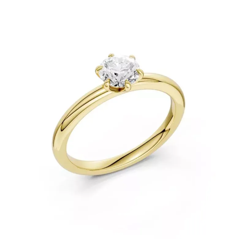 Brilliant Star Brilliant Star Laboratoriotimanttisormus keltakulta S-RS06637 YG 0.5CT