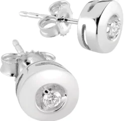 Brilliant Star timanttikorvakorut valkokulta E-511
