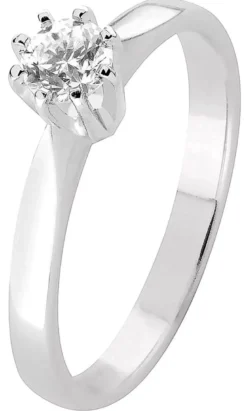 Brilliant Star timanttisormus valkokulta KRUUNU0.25CT