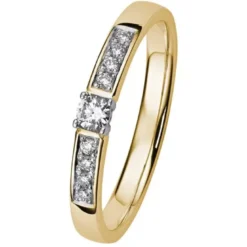 Kohinoor Margit timanttisormus keltakulta 033-210-13