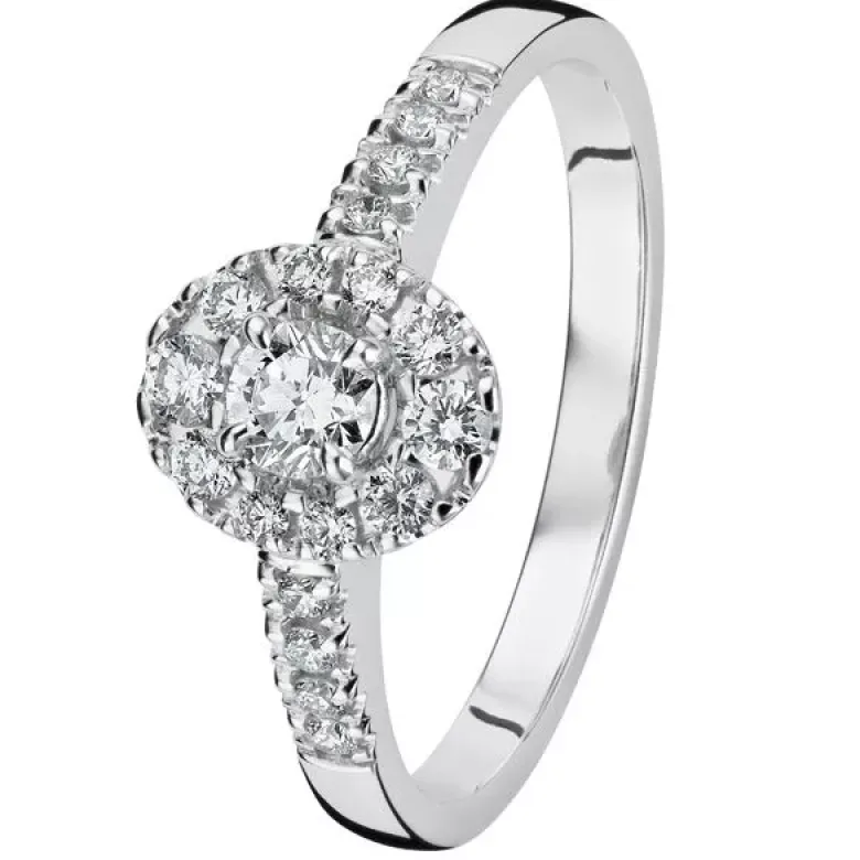 Kohinoor Olivia timanttisormus valkokulta 033-410V-44