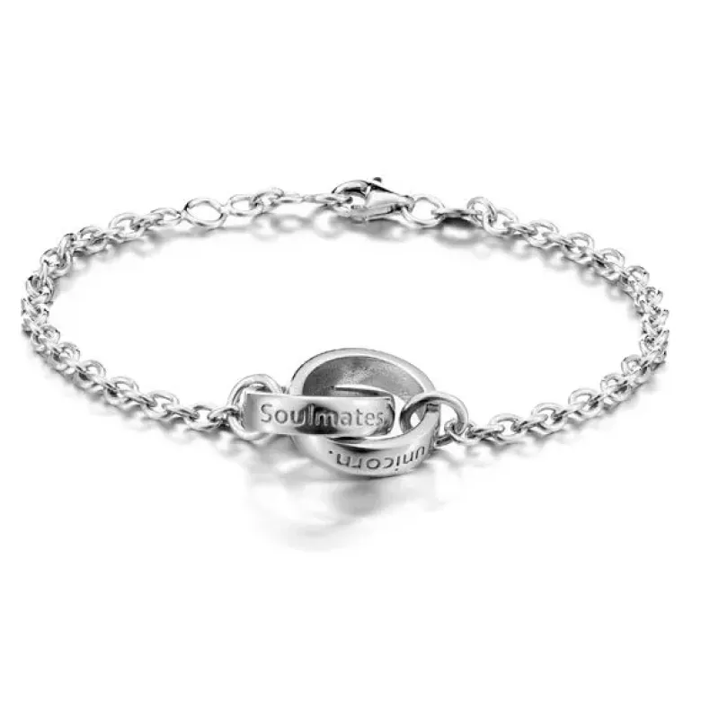 Lumoava Soulmates hopearanneketju/koru 5362 00 000