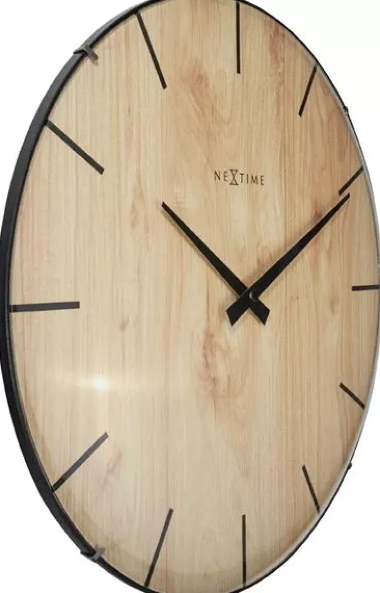 Nextime Edge Wood Dome seinäkello 3249