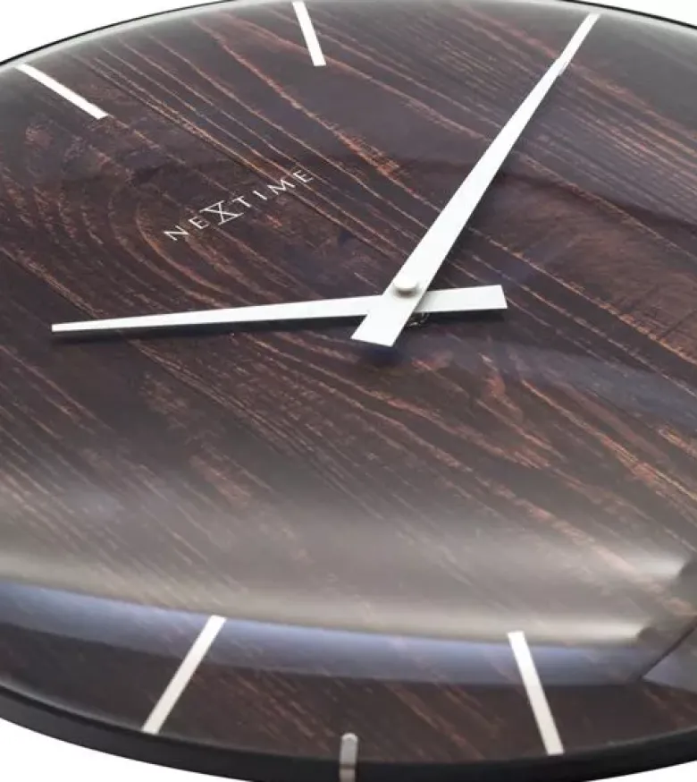 Nextime Edge Wood Dome seinäkello 3249BR
