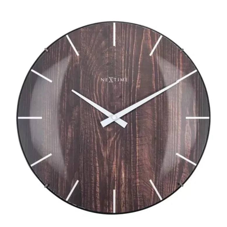 Nextime Edge Wood Dome seinäkello 3249BR