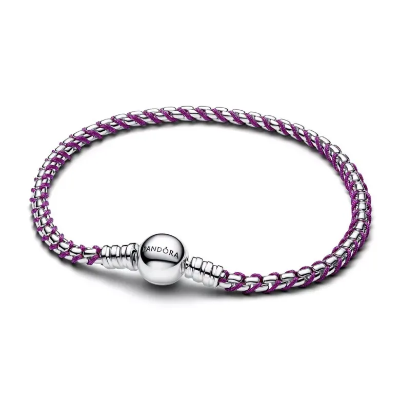 Pandora Purple Cord Chain hopearanneketju/koru 593816C03