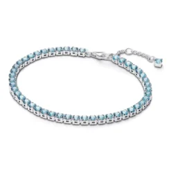 Pandora Sparkling Tennis hopearanneketju/koru 591469C03