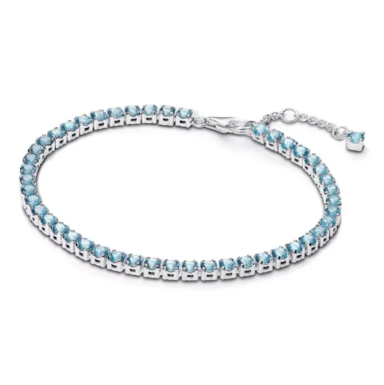Pandora Sparkling Tennis hopearanneketju/koru 591469C03