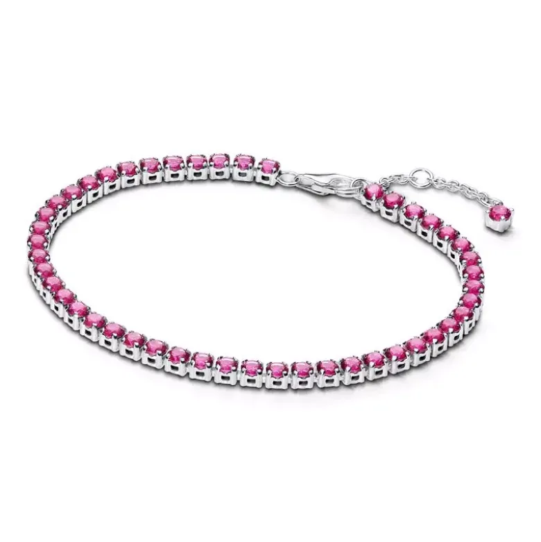 Pandora Sparkling Tennis hopearanneketju/koru 591469C04