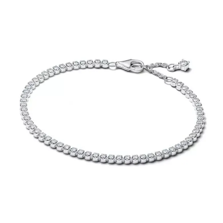 Pandora Sparkling Tennis hopearanneketju/koru 593927C01