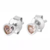 Plus hopeakorvakorut EAR HEART 4MM PINK